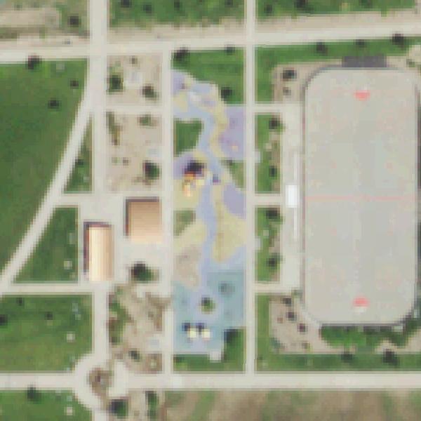Aerial photo of Daniel Carmichael Park
