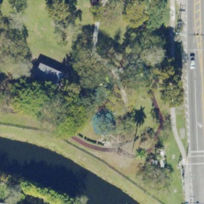 Aerial view of Dante Fascell Park