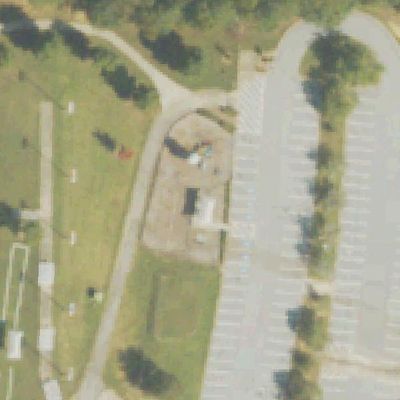 Aerial view of DeerLick Park Playground
