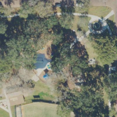 Aerial view of Delaney Park Playground