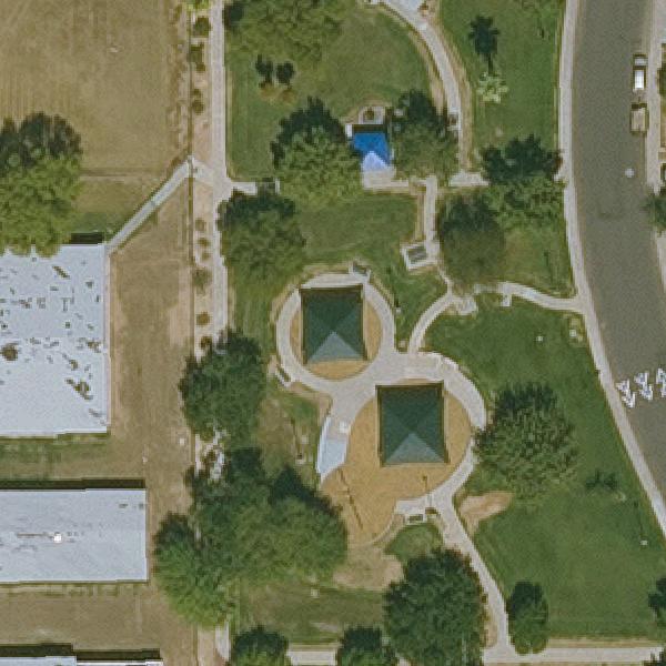 Aerial view of Delicias Park