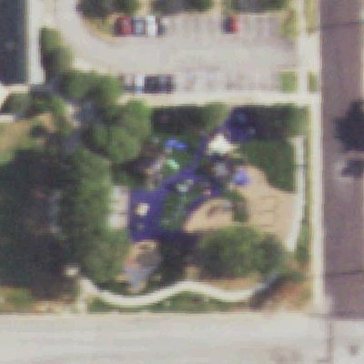 Aerial view of Dove Park Playground