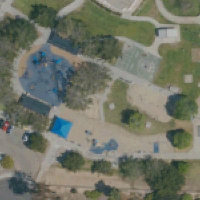 Aerial view of Doyle Park Playground