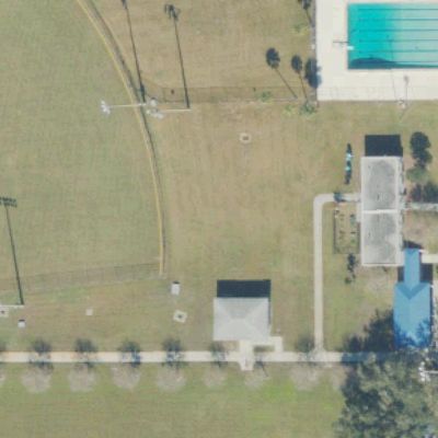 Aerial view of Dr I Sylvester Hankins Park