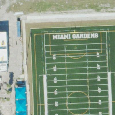 Aerial view of Dr. Lester B. Brown Park