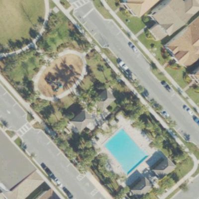 Aerial view of Eagle Creek Village K Community Playground