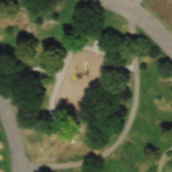 Aerial photo of Eastern Playground at City Park