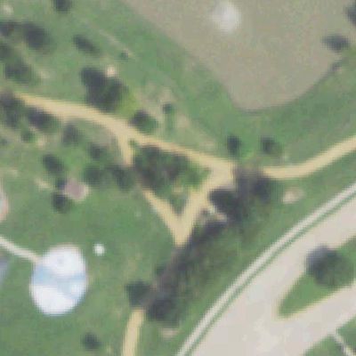 Aerial photo of Easton Commons Nature Park Butterfly Garden