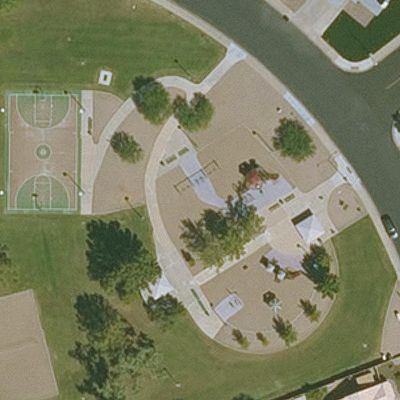 Aerial view of Enid Park Playground