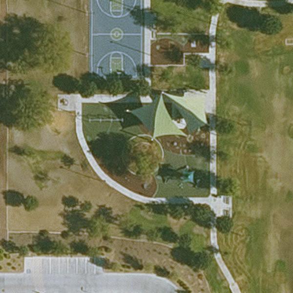Aerial view of Estrada Park Playground
