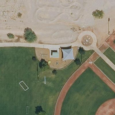 Aerial view of Estrella Foothills Bike Park