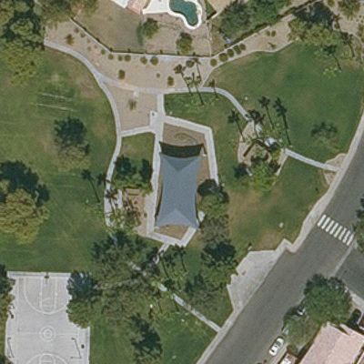Aerial view of Estrella Vista Park-South