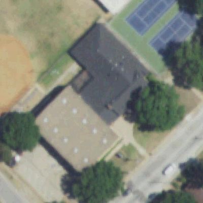 Aerial view of Exline Park