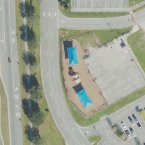 Aerial view of Faith Christian Academy Playground