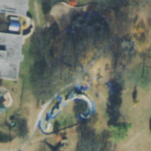 Aerial photo of Fannie Mae Dees Park