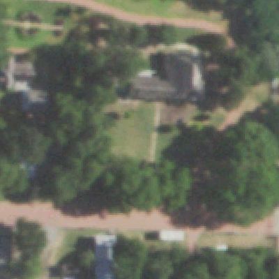 Aerial view of Farmers Branch Historical Park