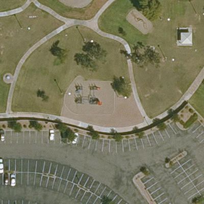 Aerial view of Fitch Park Playground
