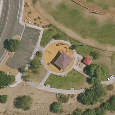 Aerial view of Foothills Park Playground