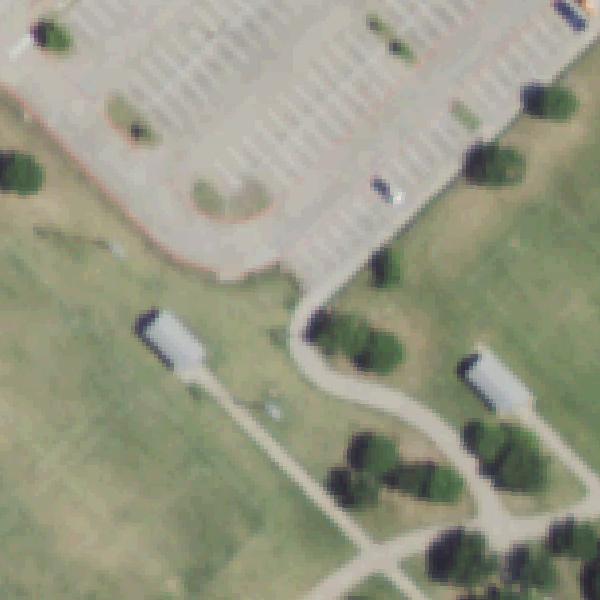 Aerial view of Forney Community Park playground