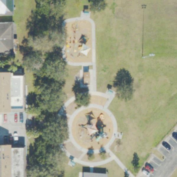 Aerial view of Fortune Road Playgrounds