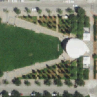 Aerial photo of Founders' Green