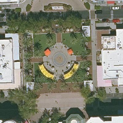 Aerial view of Fountain Park