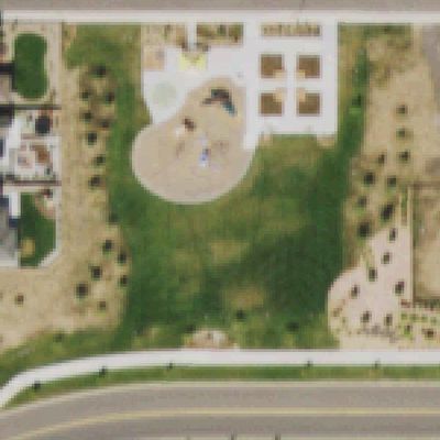 Aerial photo of Four Square Park