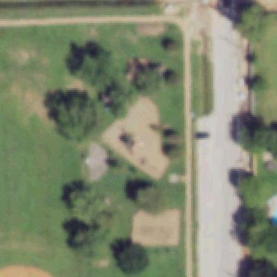 Aerial view of Friendship Park playground