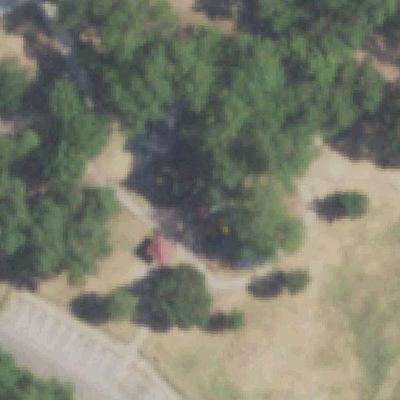 Aerial view of Fritz Park Shelter