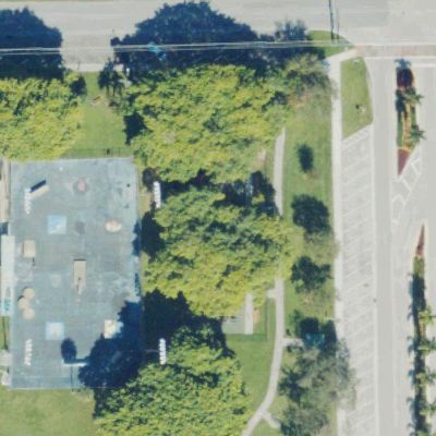 Aerial view of Frost Park