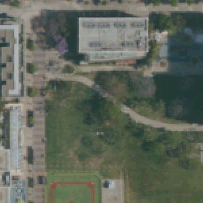 Aerial view of Gallagher Square