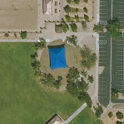 Aerial view of Gene Autry Park