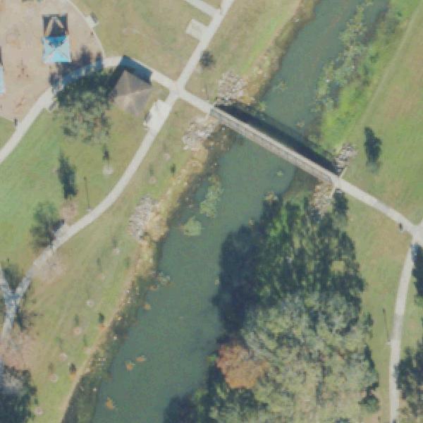 Aerial photo of George Barker Park