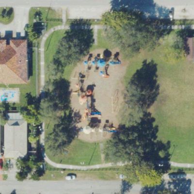 Aerial view of Golden Eagle Park