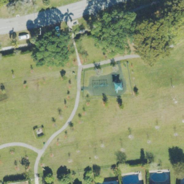 Aerial view of Gordon Park at Aventura Isles