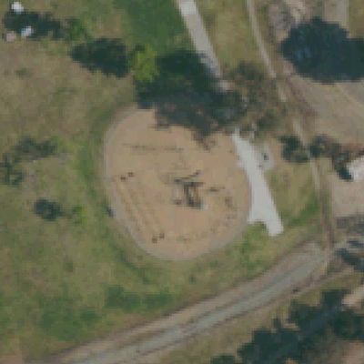 Aerial view of Green playground