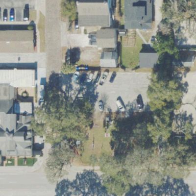 Aerial view of Grissom Playground and Park