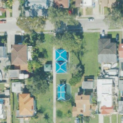 Aerial view of Grove Mini Park