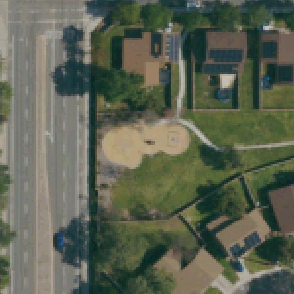 Aerial view of Gurnard St Playground