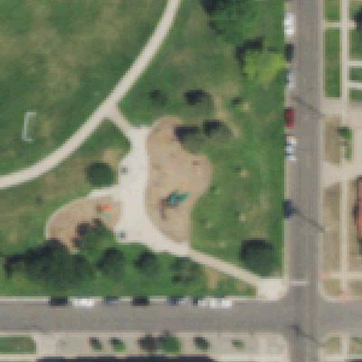 Aerial photo of Hallack Park