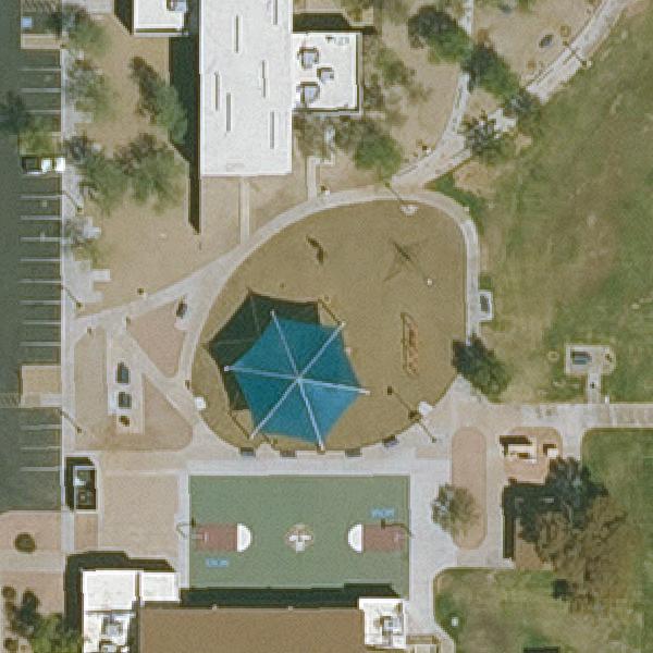 Aerial view of Harmon Park
