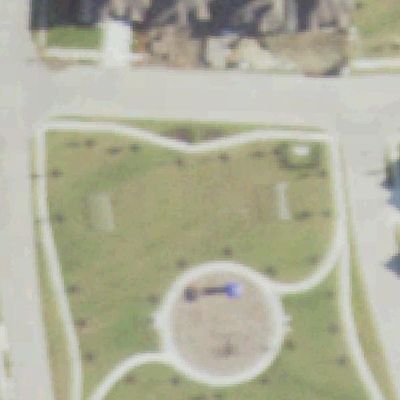 Aerial view of Harmon playground and soccer field