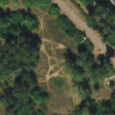 Aerial photo of Hidden Bike Jumps