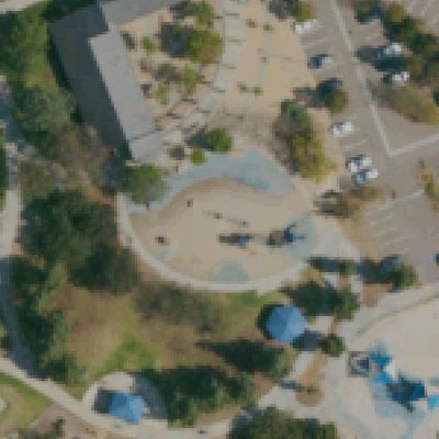 Aerial view of Hilltop Community Park and Recreation Center