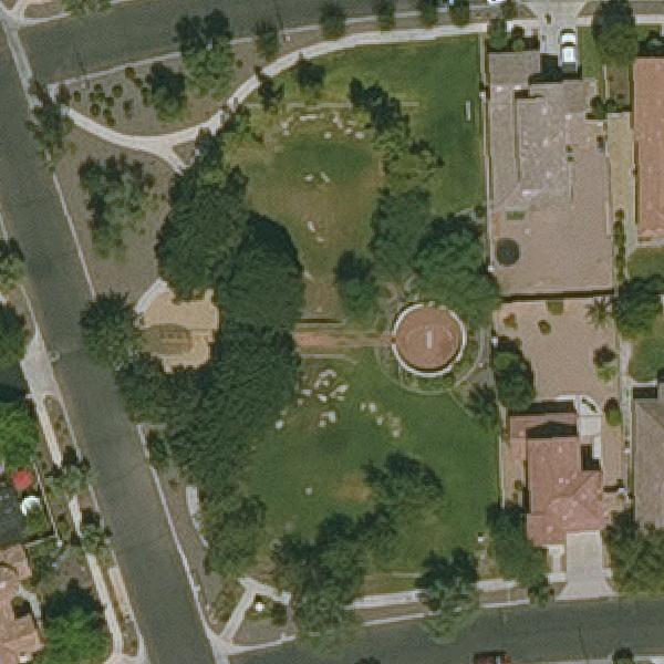 Aerial view of Hourglass Park