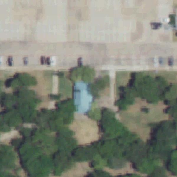Aerial view of Huffhines Park Pavilion