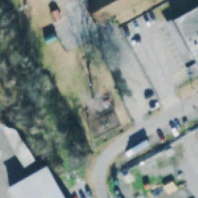 Aerial photo of Is a playground for children