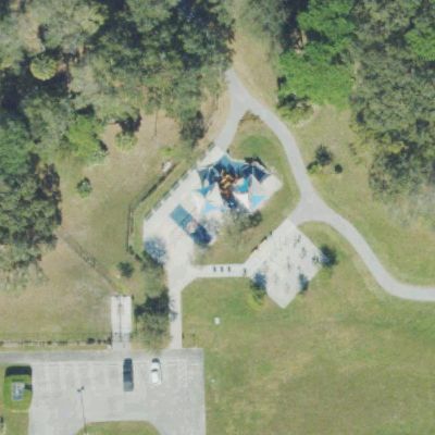 Aerial view of Ives Estates Park