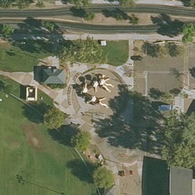 Aerial view of Jaycee Park Playground