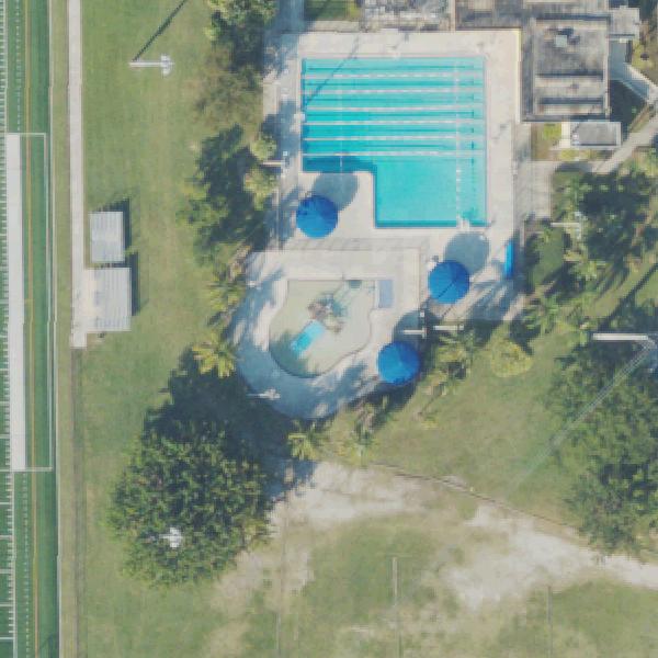 Aerial view of JL (Joe) and Enid W. Demps Park